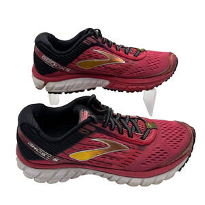 Brooks Ghost 9 Women's Size 8.5 Running Shoes Pink Red Black, Pre-owned